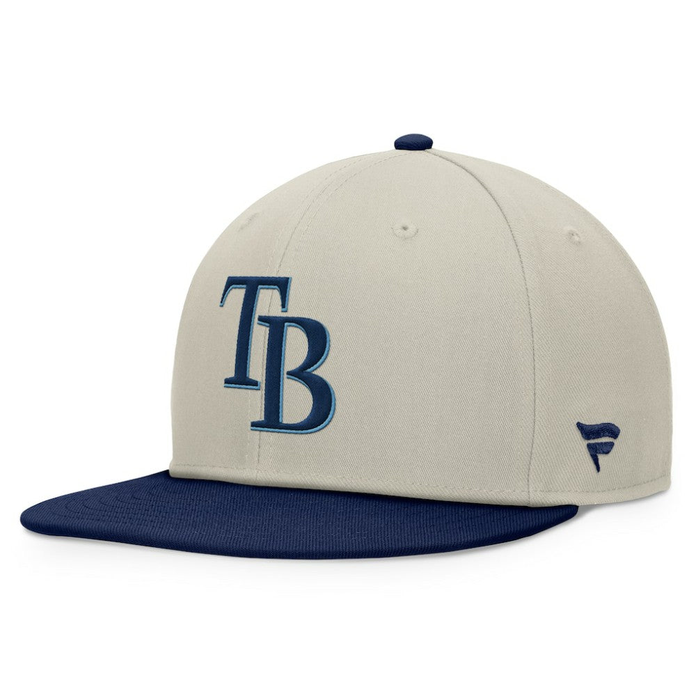 Tampa Bay Rays Team Two-Tone Snapback Hat Khaki/Navy