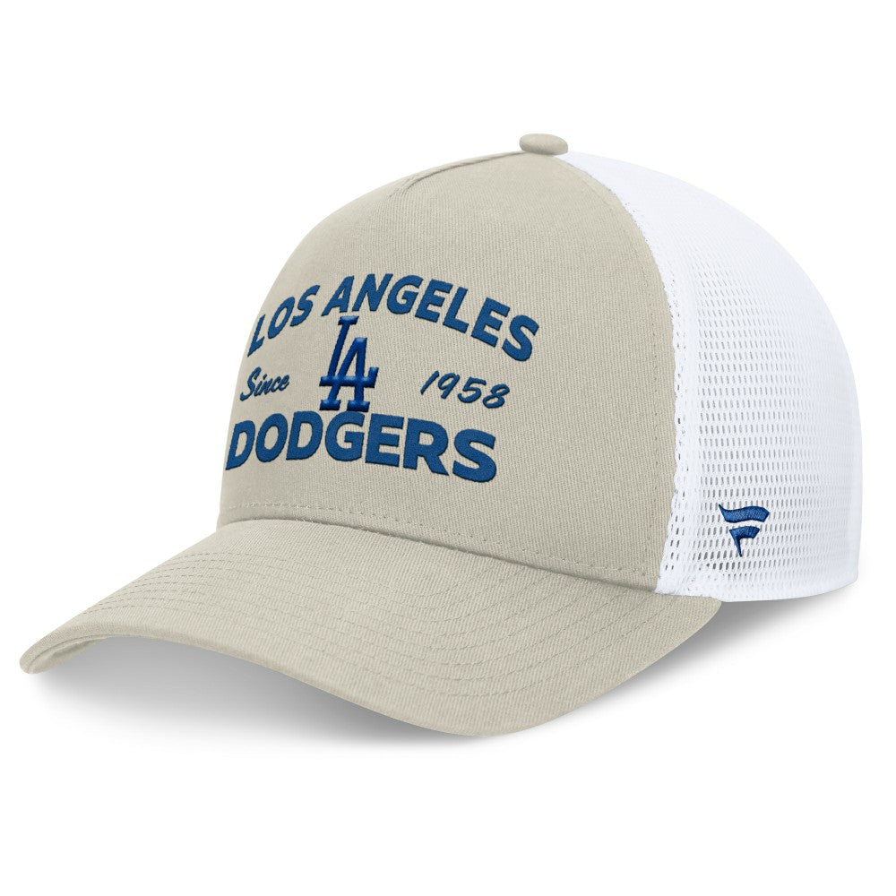 Los Angeles Dodgers A-Frame Trucker Adjustable Hat Stone