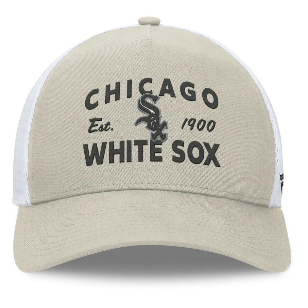 Chicago White Sox A-Frame Trucker Adjustable Hat Stone