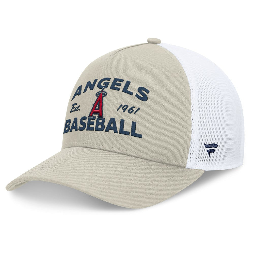 Los Angeles Angels A-Frame Trucker Adjustable Hat Stone