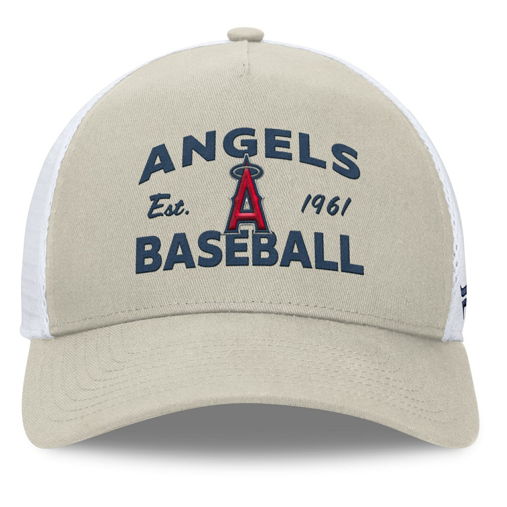Los Angeles Angels A-Frame Trucker Adjustable Hat Stone