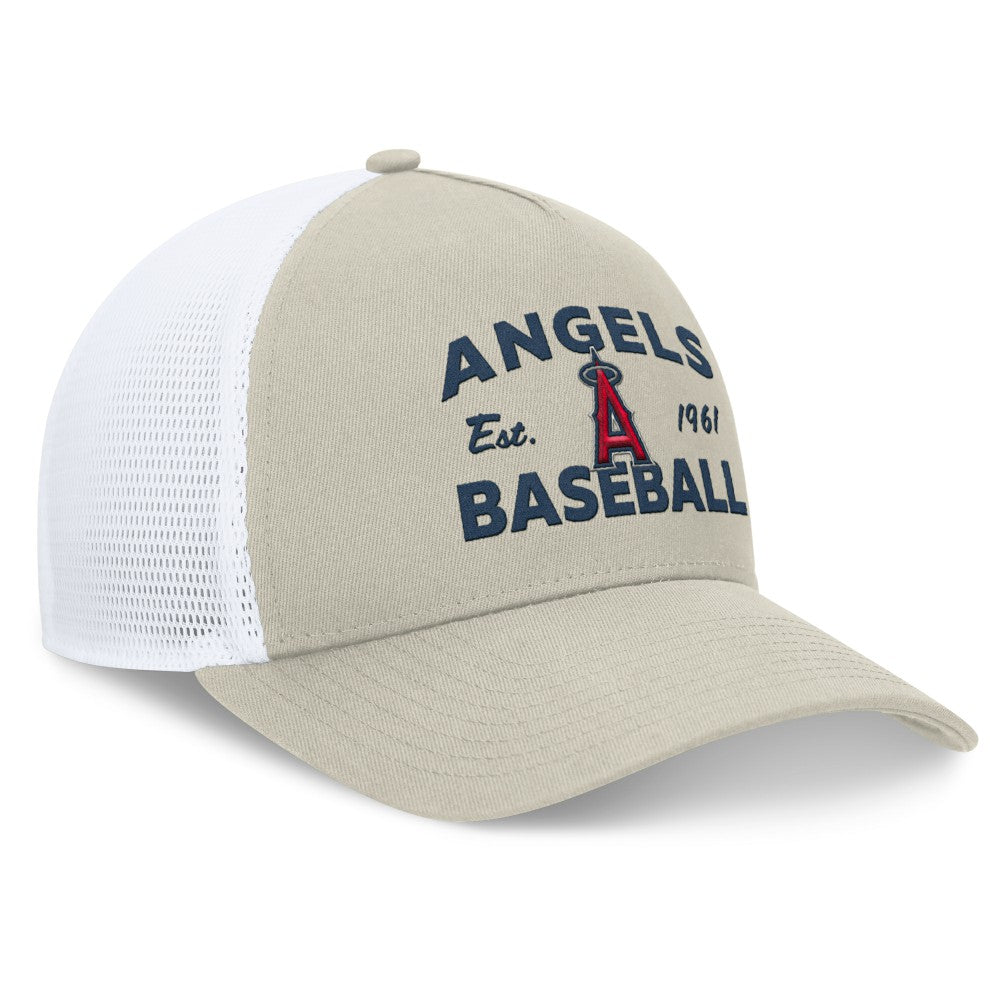 Los Angeles Angels A-Frame Trucker Adjustable Hat Stone