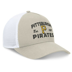 Pittsburgh Pirates A-Frame Trucker Adjustable Hat Stone