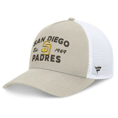 San Diego Padres A-Frame Trucker Adjustable Hat Stone
