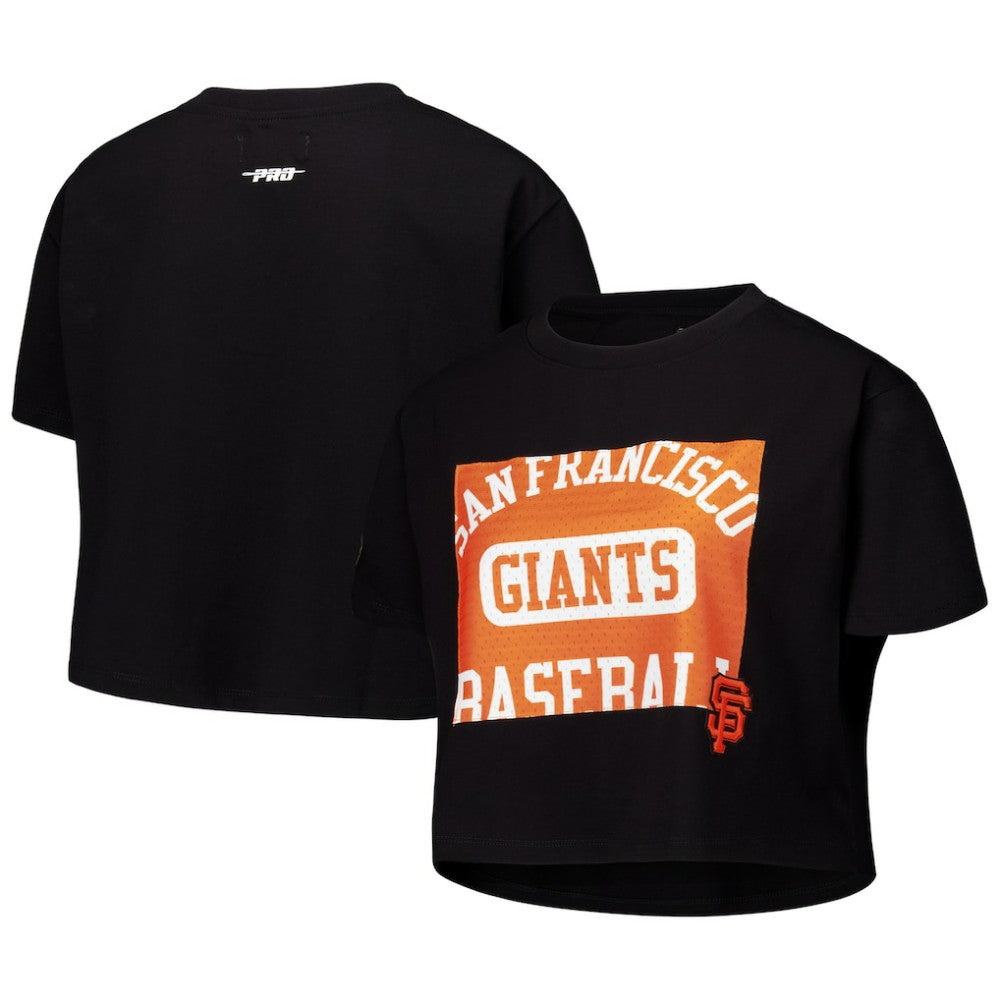 San Francisco Giants Pro Standard Women's Made To Play Boxy Cropped T-Shirt Black