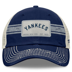 New York Yankees  Heritage Stripe Trucker Adjustable Hat Navy/Natural