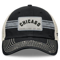 Chicago White Sox  Heritage Stripe Trucker Adjustable Hat Black/Natural