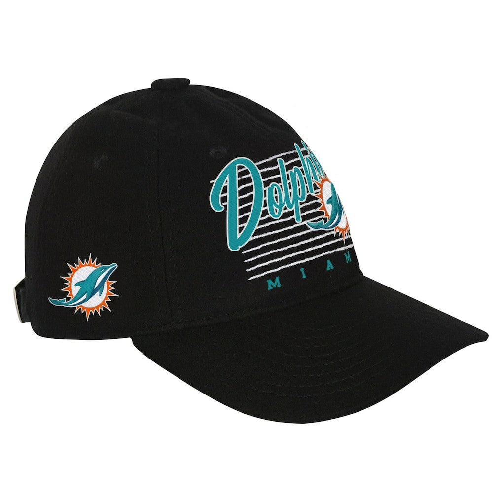 Miami Dolphins Youth Retro Wooly Adjustable Hat - Black discount