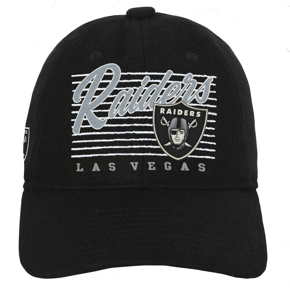 Las Vegas Raiders Youth Retro Wooly Adjustable Hat - Black on sale