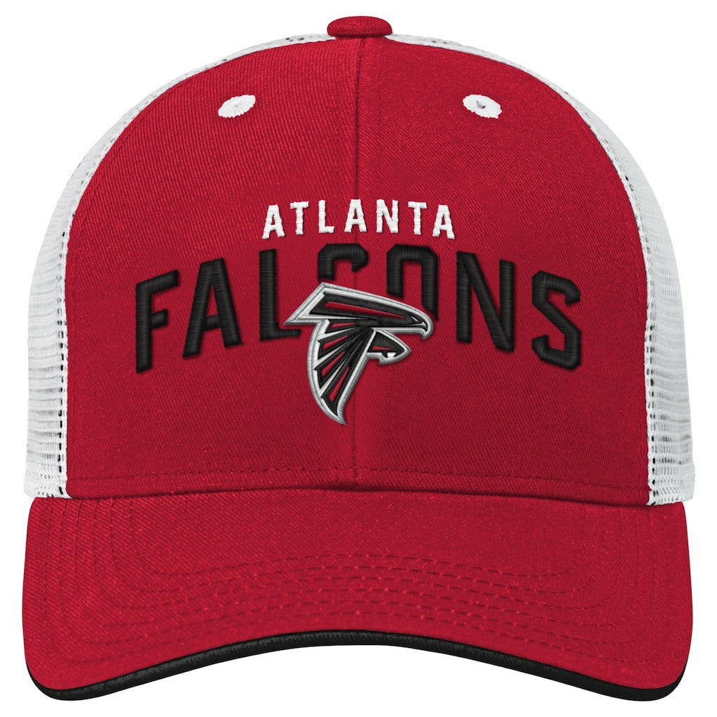 Atlanta Falcons Youth Core Lockup Trucker Adjustable Hat - Red for sale