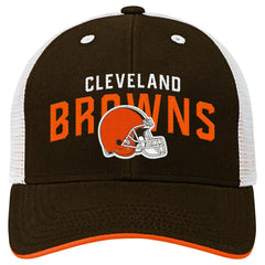 Cleveland Browns Youth Core Lockup Trucker Adjustable Hat - Brown sale