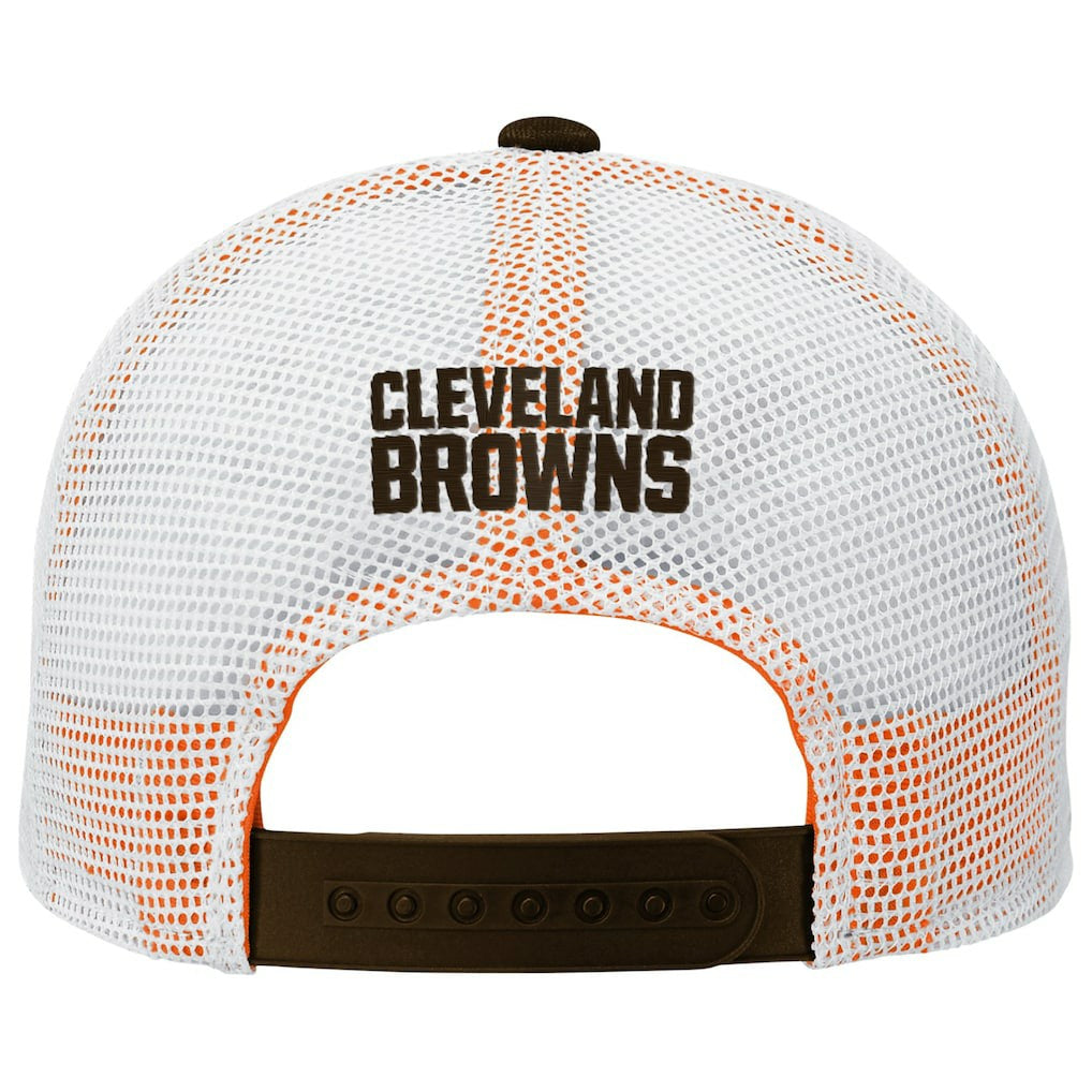 Cleveland Browns Youth Core Lockup Trucker Adjustable Hat - Brown sale