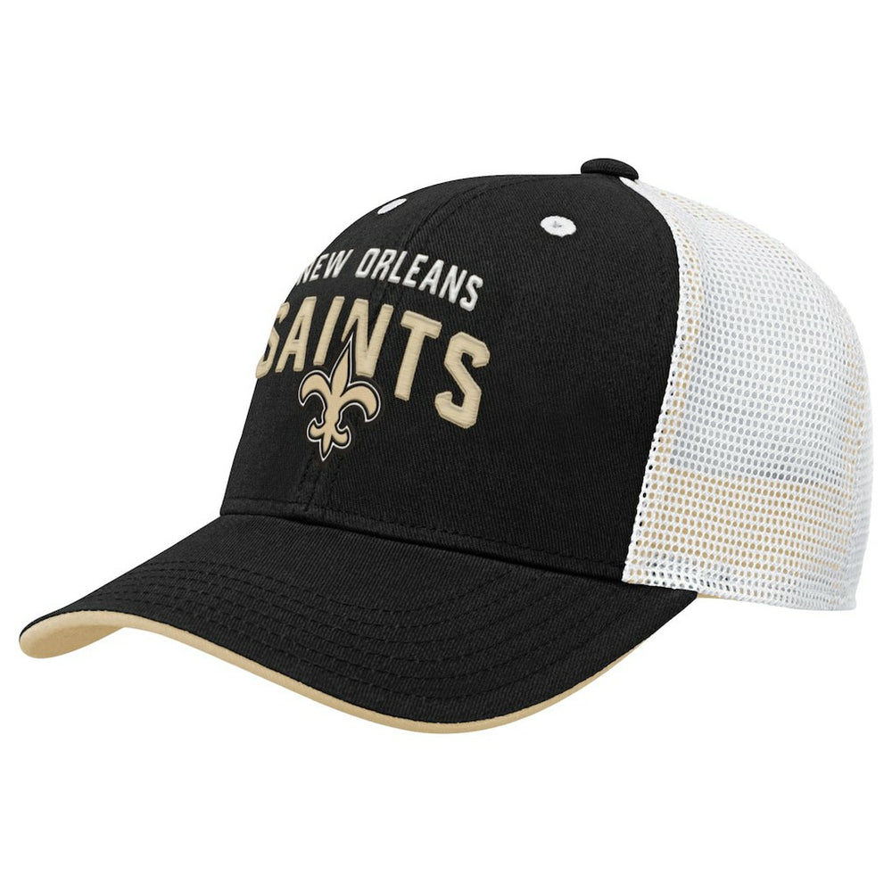 New Orleans Saints Youth Core Lockup Trucker Adjustable Hat - Black online