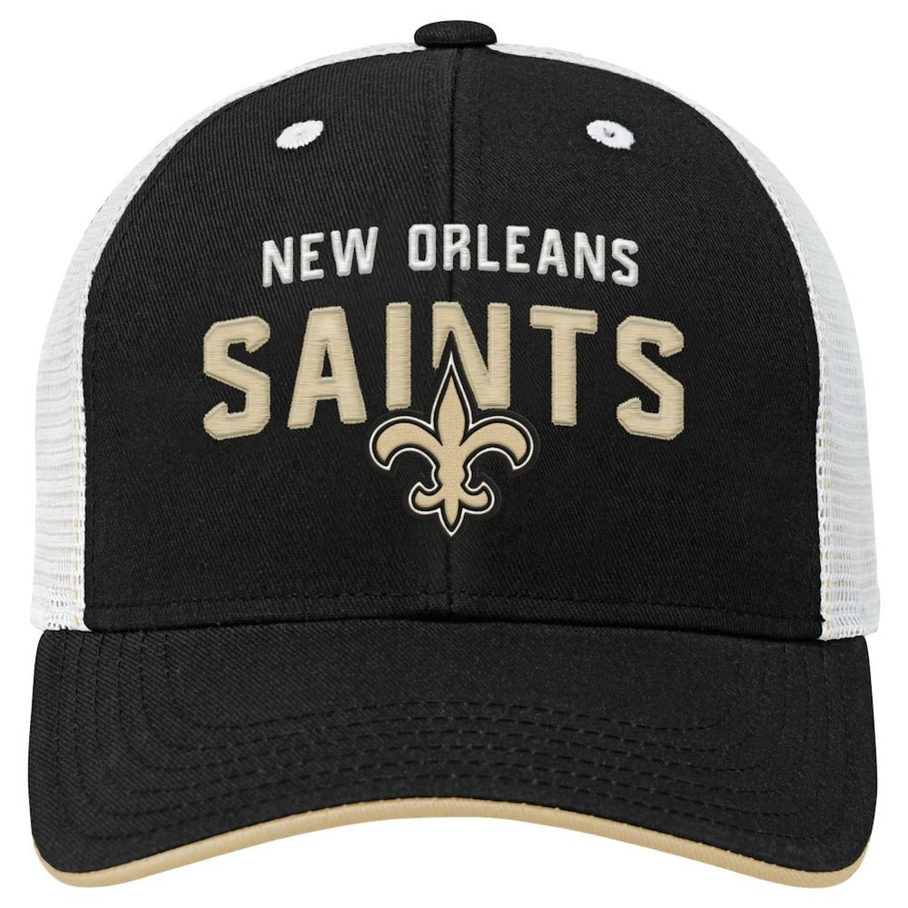 New Orleans Saints Youth Core Lockup Trucker Adjustable Hat - Black online