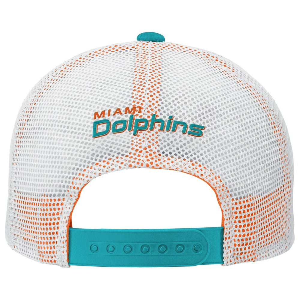 Miami Dolphins Youth Core Lockup Trucker Adjustable Hat - Aqua outlet