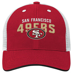 San Francisco 49ers Youth Core Lockup Trucker Adjustable Hat - Scarlet cheap