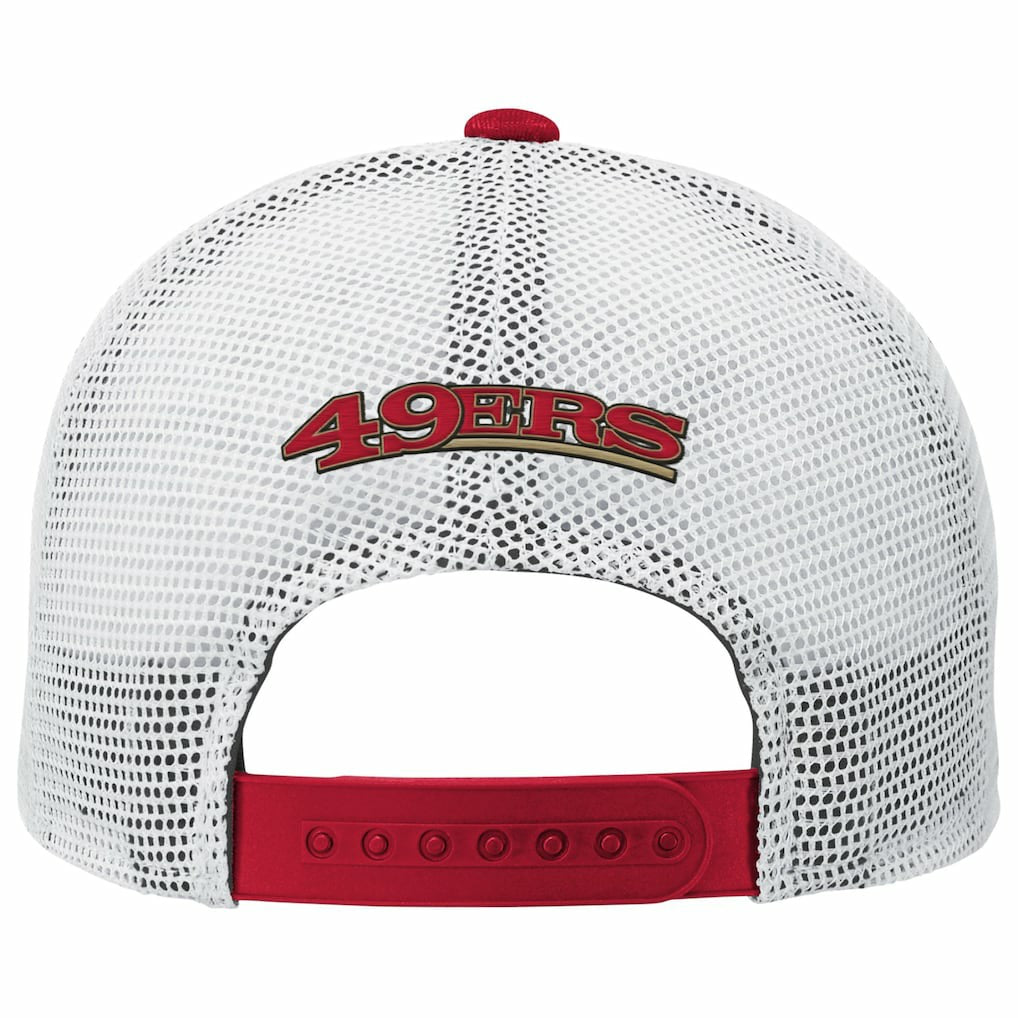 San Francisco 49ers Youth Core Lockup Trucker Adjustable Hat - Scarlet cheap