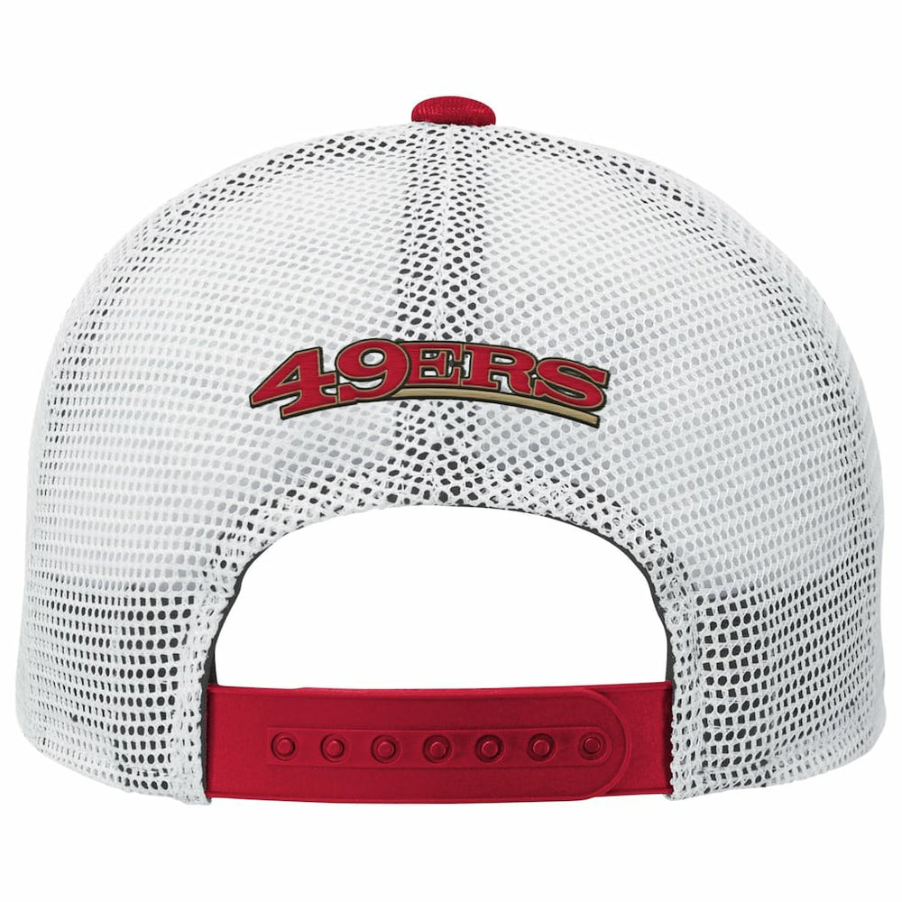 San Francisco 49ers Youth Core Lockup Trucker Adjustable Hat - Scarlet cheap