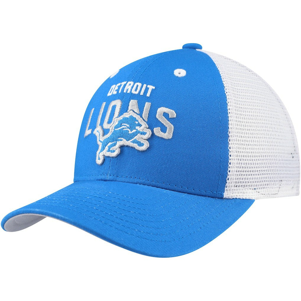 Detroit Lions Youth Core Lockup Trucker Adjustable Hat - Blue outlet