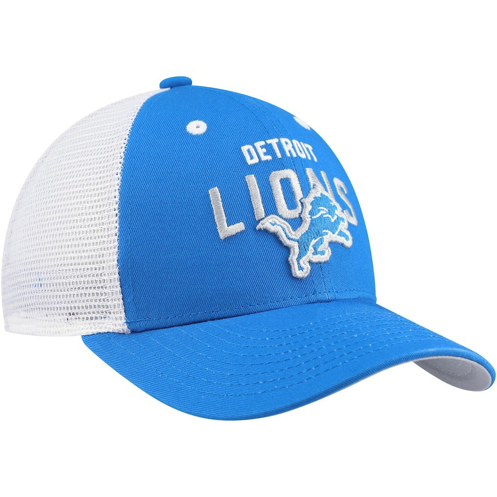 Detroit Lions Youth Core Lockup Trucker Adjustable Hat - Blue outlet