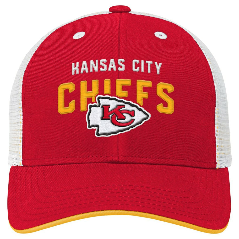 Kansas City Chiefs Youth Core Lockup Trucker Adjustable Hat - Red online