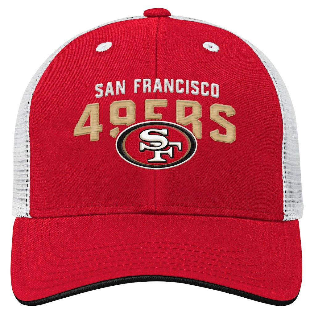 San Francisco 49ers Preschool Core Lockup Trucker Adjustable hat - Scarlet discount