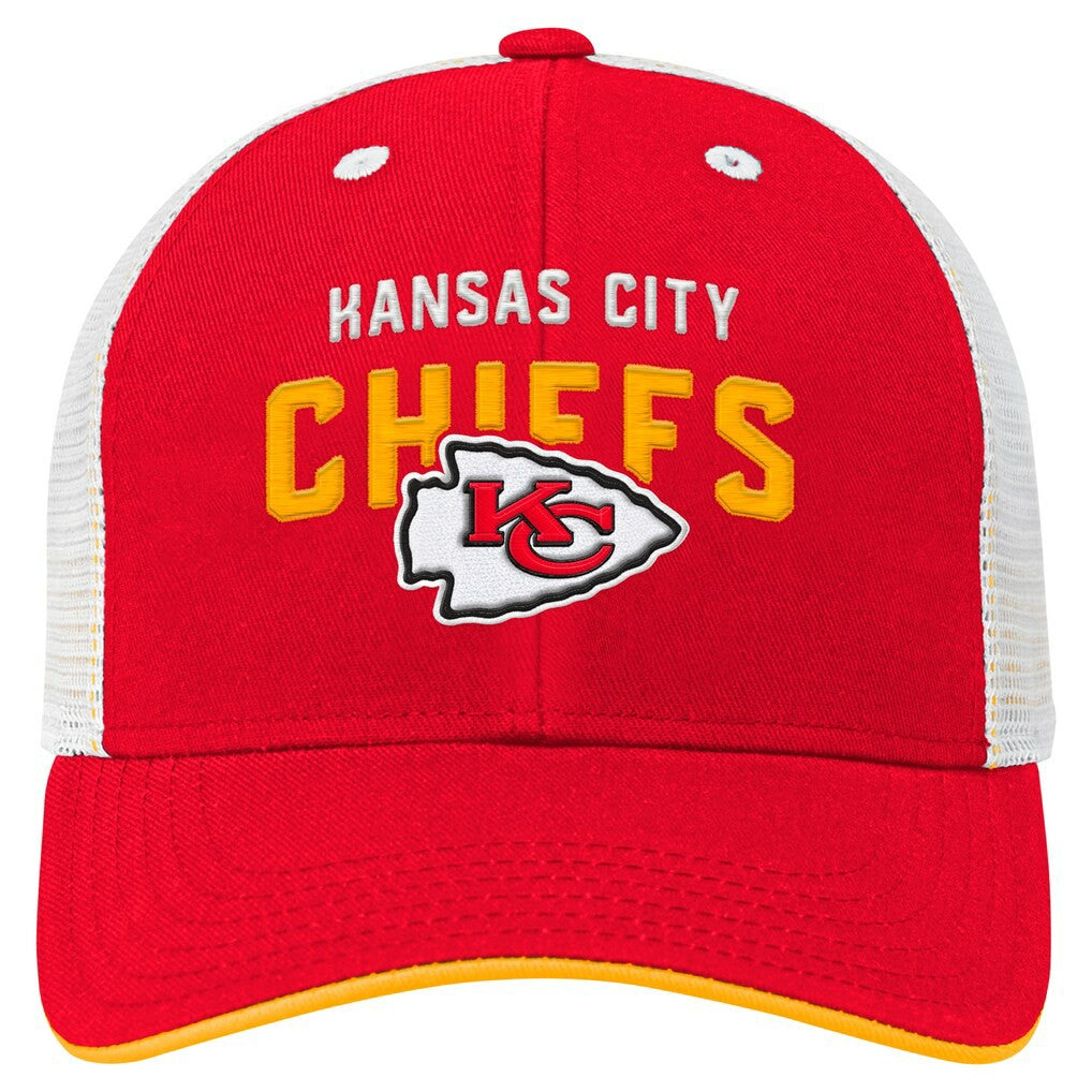 Kansas City Chiefs Preschool Core Lockup Trucker Adjustable hat - Red for sale