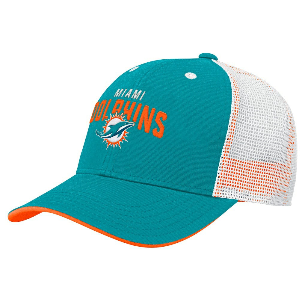 Miami Dolphins Preschool Core Lockup Trucker Adjustable hat - Aqua on sale