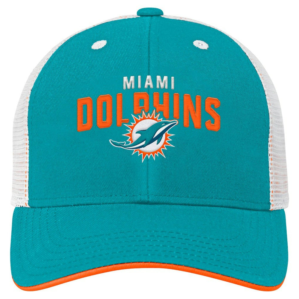 Miami Dolphins Preschool Core Lockup Trucker Adjustable hat - Aqua on sale