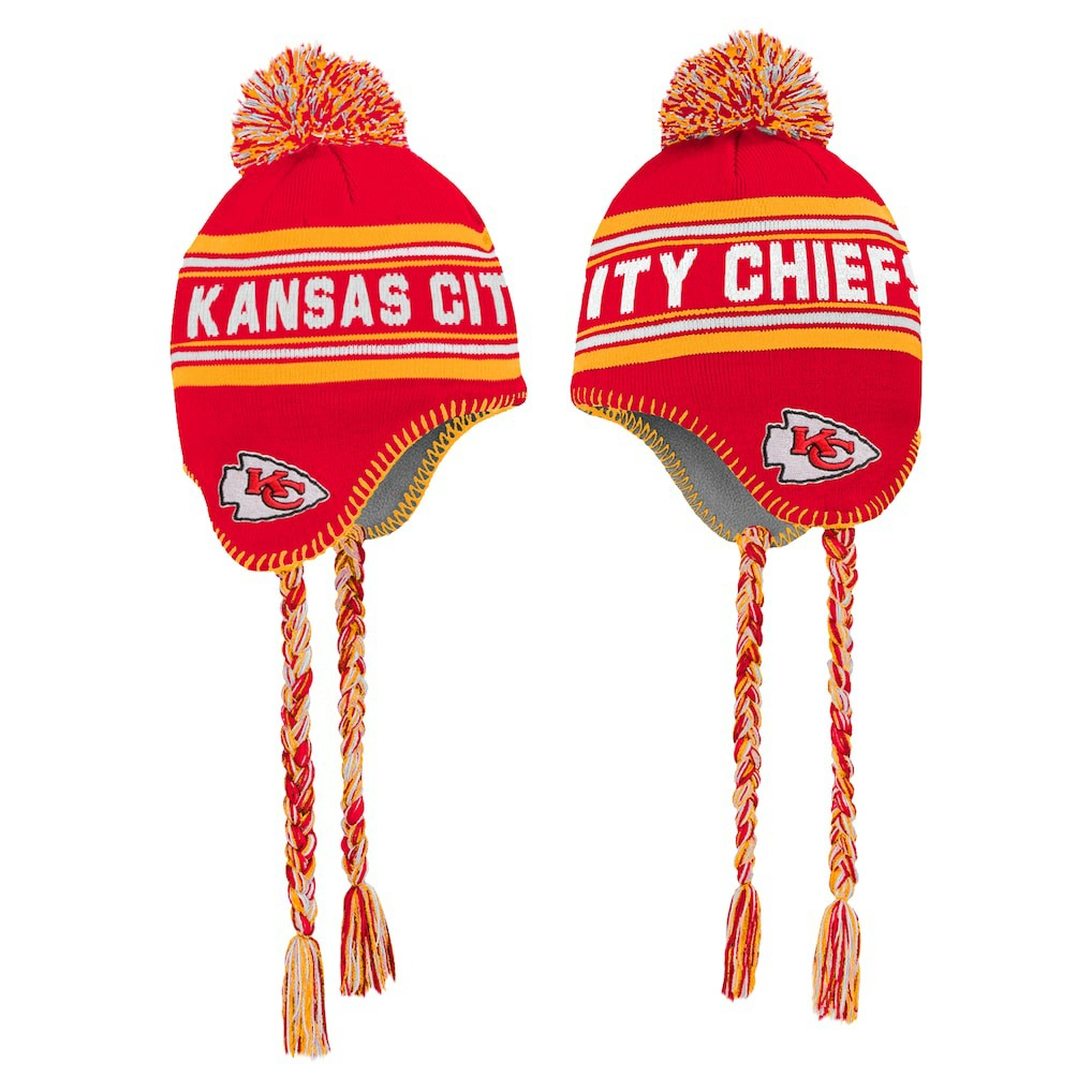 Kansas City Chiefs Preschool Jacquard Tassel Knit Hat with Pom - Red outlet