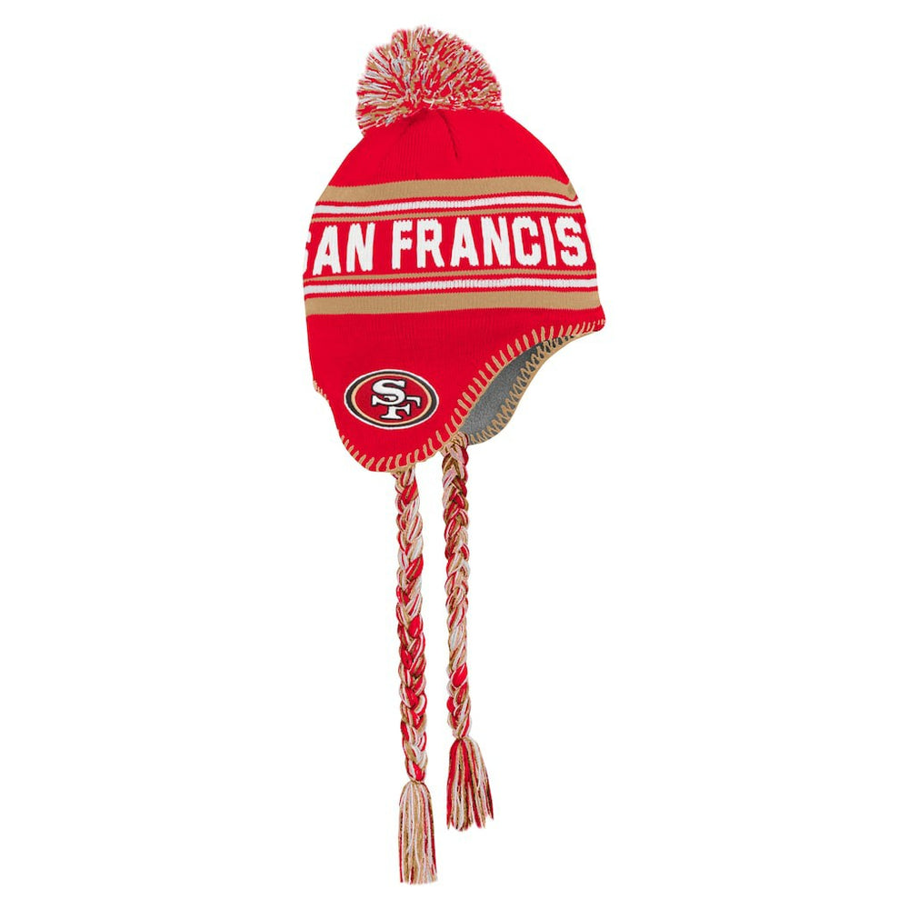 San Francisco 49ers Preschool Jacquard Tassel Knit Hat with Pom - Scarlet discount