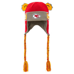 Kansas City Chiefs Youth Wordmark Ears Trooper Knit Hat - Red for sale