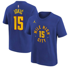 Nikola Jokic Denver Nuggets Jordan Brand Youth Statement Edition Name & Number T-Shirt sale - Blue online