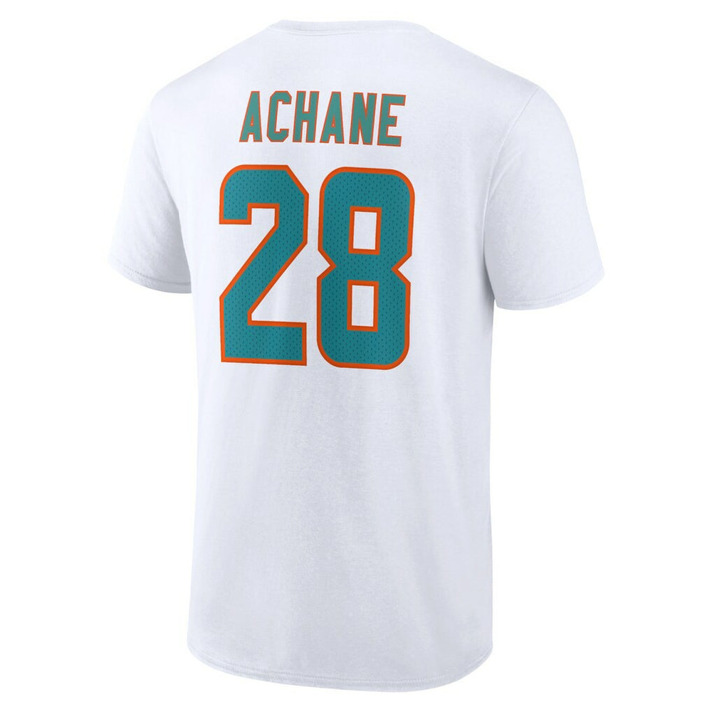 De’Von Achane Miami Dolphins Icon Player Name & Number T-Shirt - White outlet