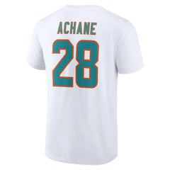 De’Von Achane Miami Dolphins Icon Player Name & Number T-Shirt - White outlet