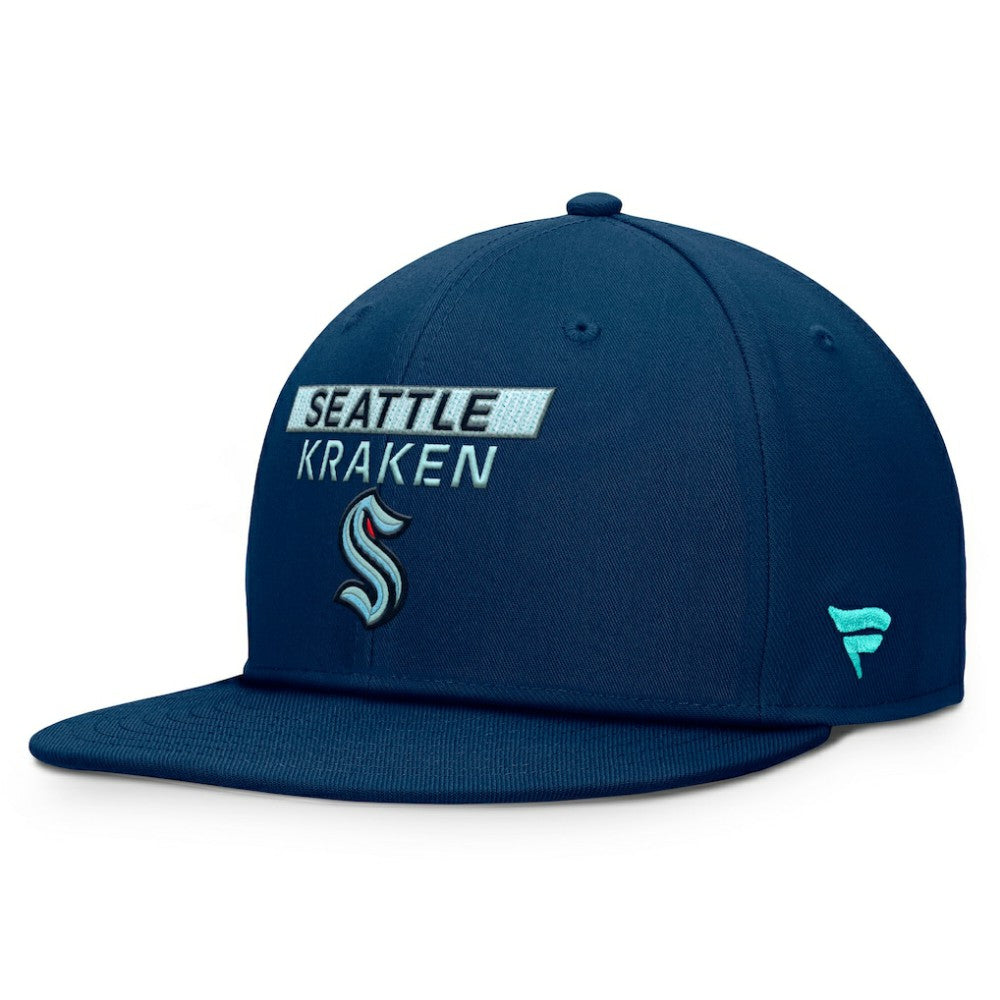 Seattle Kraken Fanatics Authentic Pro Prime Snapback Hat - Deep Sea Blue Hats