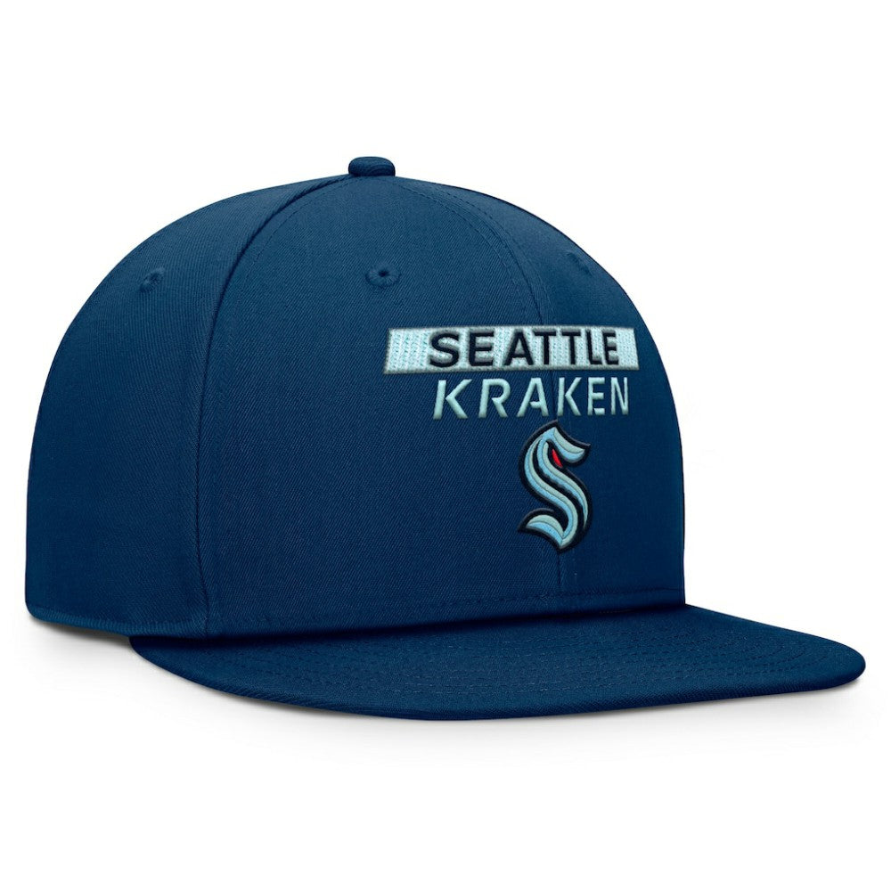 Seattle Kraken Fanatics Authentic Pro Prime Snapback Hat - Deep Sea Blue Hats