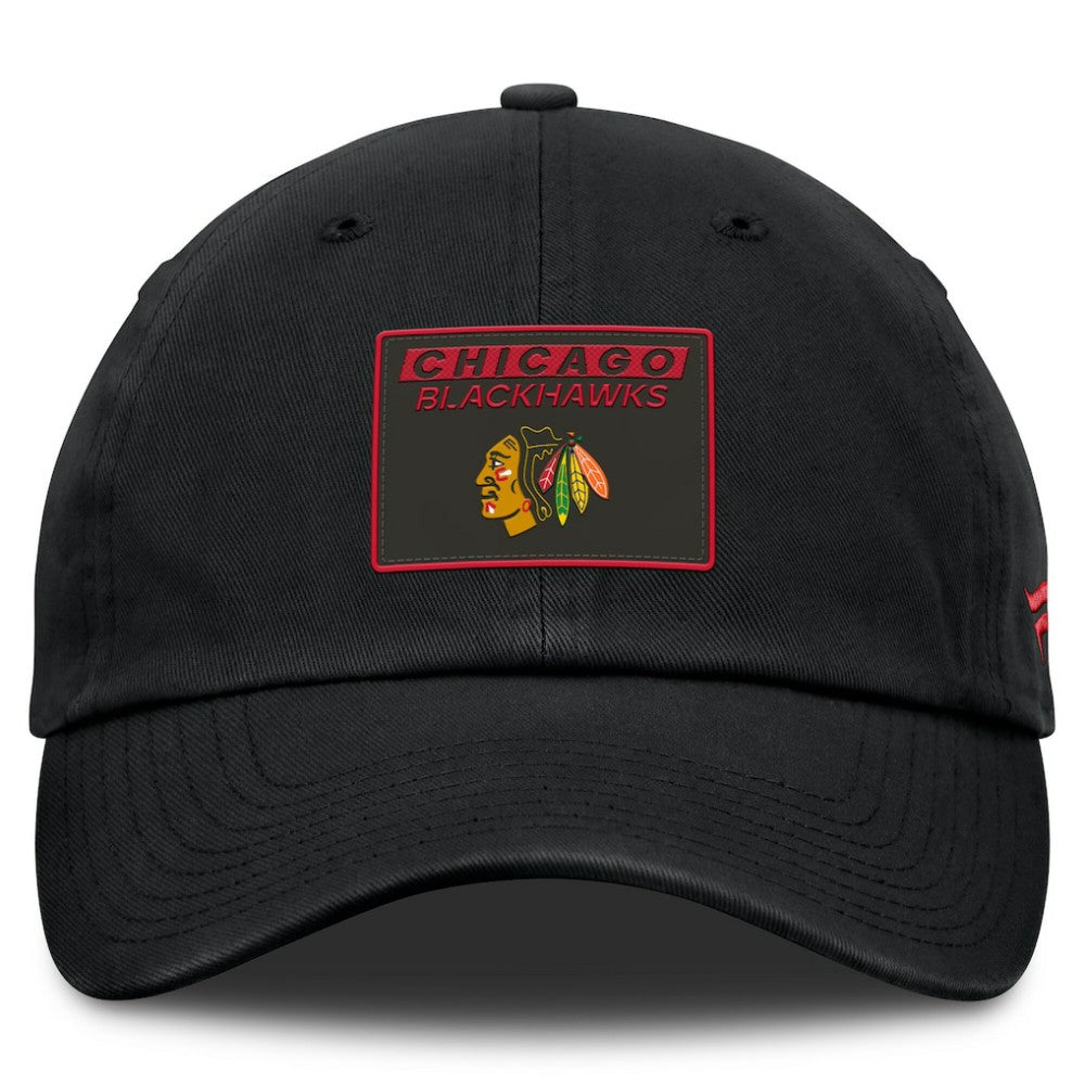 Chicago Blackhawks Fanatics Authentic Pro Prime Adjustable Hat - Black Hats