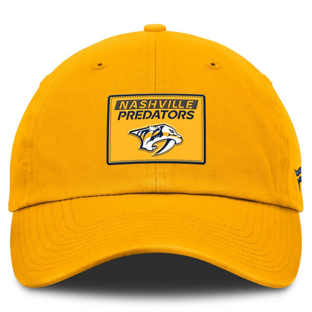 Nashville Predators Fanatics Authentic Pro Prime Adjustable Hat - Gold Hats