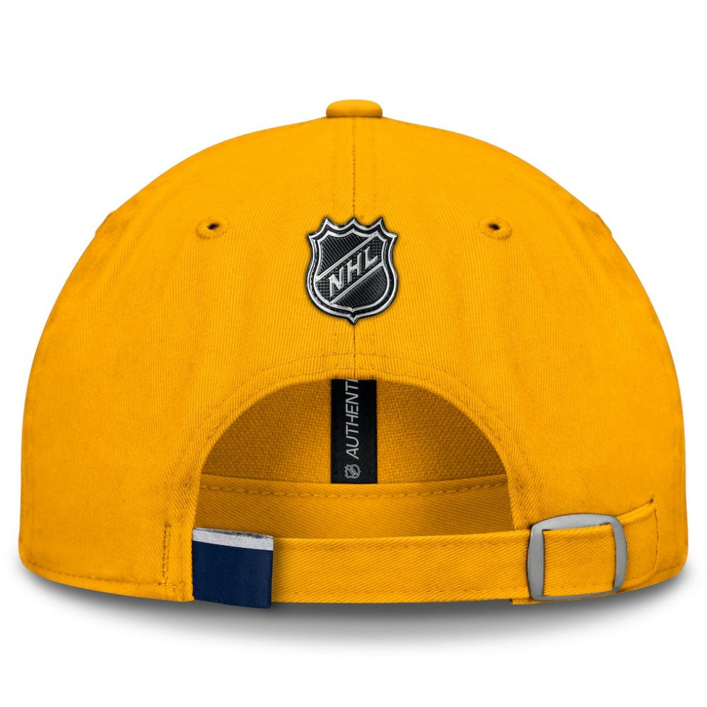Nashville Predators Fanatics Authentic Pro Prime Adjustable Hat - Gold Hats