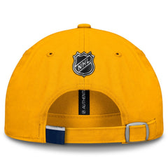 Nashville Predators Fanatics Authentic Pro Prime Adjustable Hat - Gold Hats