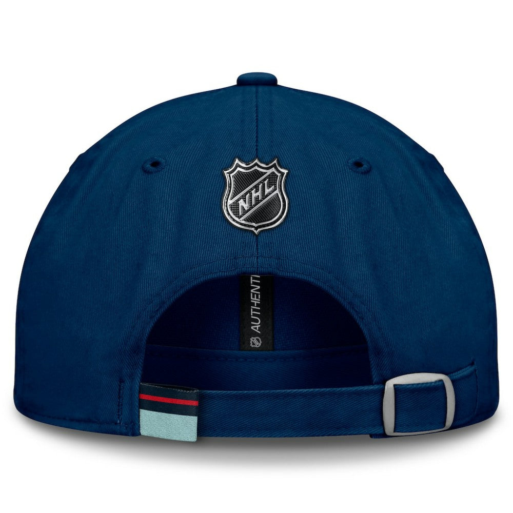 Seattle Kraken Fanatics Authentic Pro Prime Adjustable Hat - Deep Sea Blue Hats