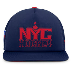 New York Rangers Fanatics Authentic Pro Hometown Rink Foam Trucker Snapback Hat - Navy/Red Hats