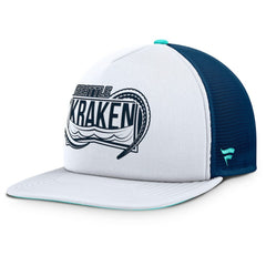 Seattle Kraken Fanatics Authentic Pro Hometown Rink Foam Trucker Snapback Hat - White/Deep Sea Blue Hats