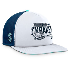 Seattle Kraken Fanatics Authentic Pro Hometown Rink Foam Trucker Snapback Hat - White/Deep Sea Blue Hats