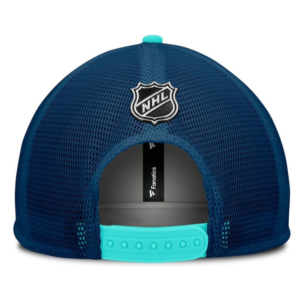Seattle Kraken Fanatics Authentic Pro Hometown Rink Foam Trucker Snapback Hat - White/Deep Sea Blue Hats