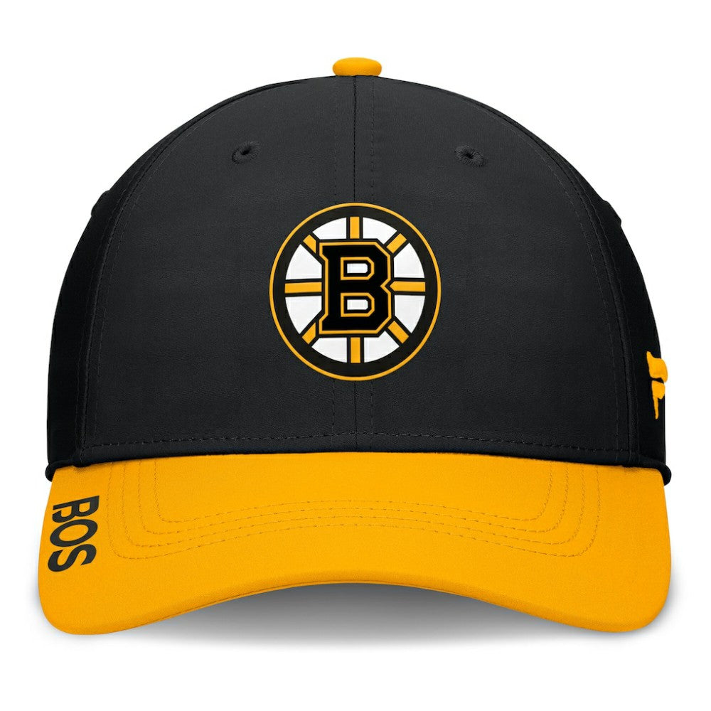 Boston Bruins Fanatics Authentic Pro Rink Flex Hat - Black/Gold Hats