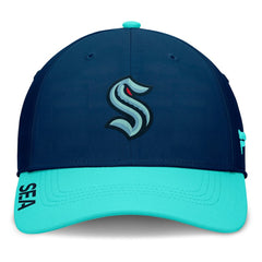 Seattle Kraken Fanatics Authentic Pro Rink Flex Hat - Deep Sea Blue/Light Blue Hats