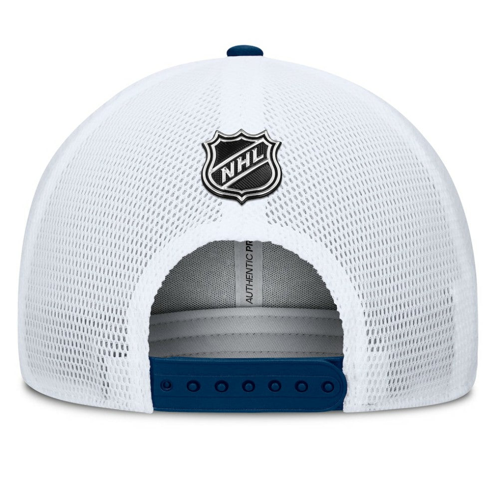 Seattle Kraken Fanatics Authentic Pro A-Frame Rink Adjustable Hat - Deep Sea Blue/Light Blue Hats