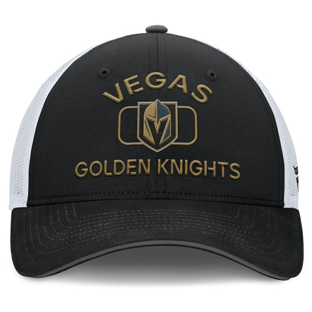 Vegas Golden Knights Fanatics Authentic Pro Rink Trucker Hat - Black/White Hats